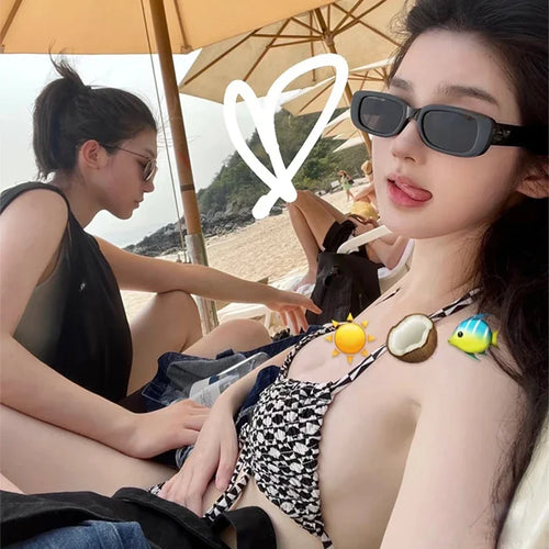 Sexy Bikini Women'S Swimwear Two Pieces Beachwear 2025 Swimsuit Korean Mankini Set Beach Wear Swimming Pool Bath Bathing Suit